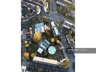 Spalentor, Botanischer Garten der Universität, Universitätsbibliothek Luftbild